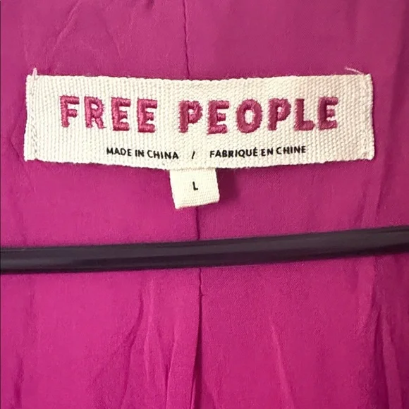 Free People Sparkling Velvet Robe - Pink and Burgundy - Picture 3 of 4